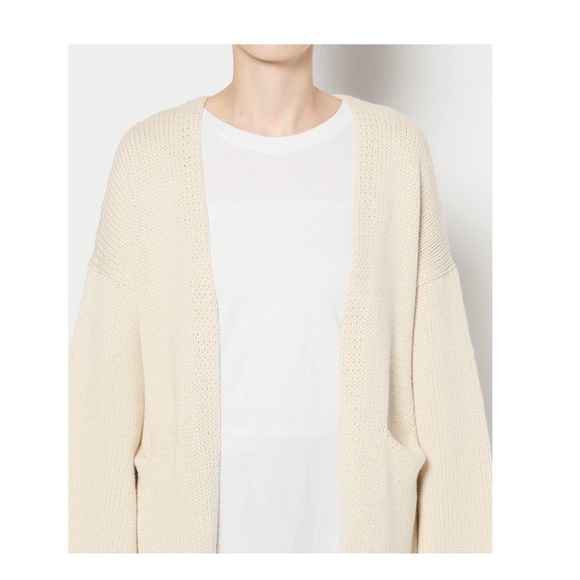 SOLD ON FB! LAUREN MANOOGIAN long open cardigan off white - Picture 5 of 17